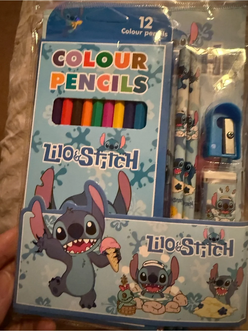 Stitch Kids Backpack with Matching Pencil Set bundle